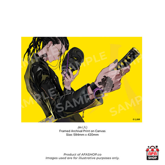 A2 Canvas Print - 人 JIN (Art by LAM)
