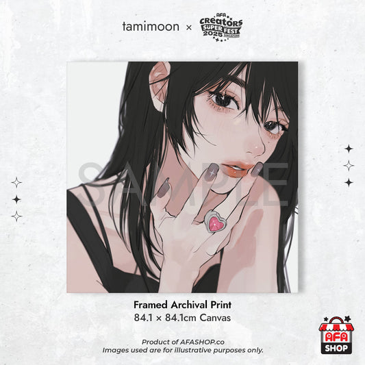 84.1 x 84.1 cm Framed Archival Print (Art by tamimoon)