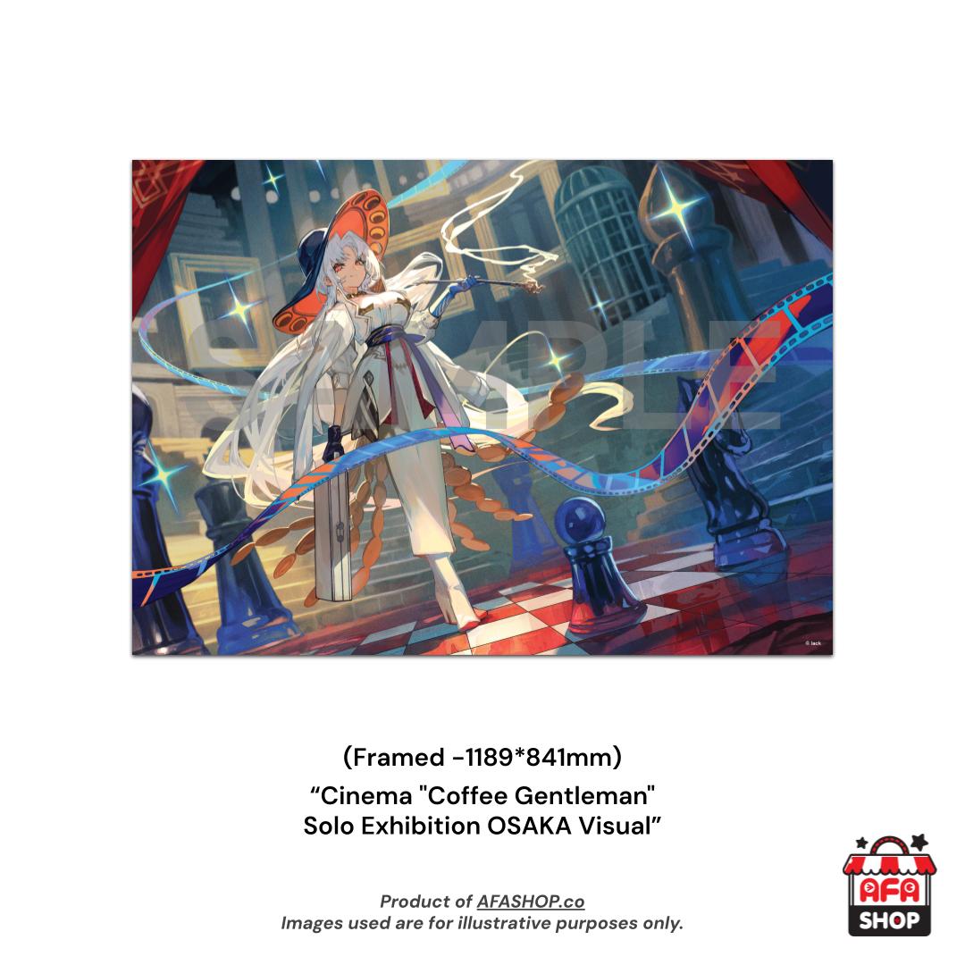 A0 Canvas Framed Print - Cinema "Coffee Gentleman" Solo Exhibition OSAKA Visual (Art by lack)