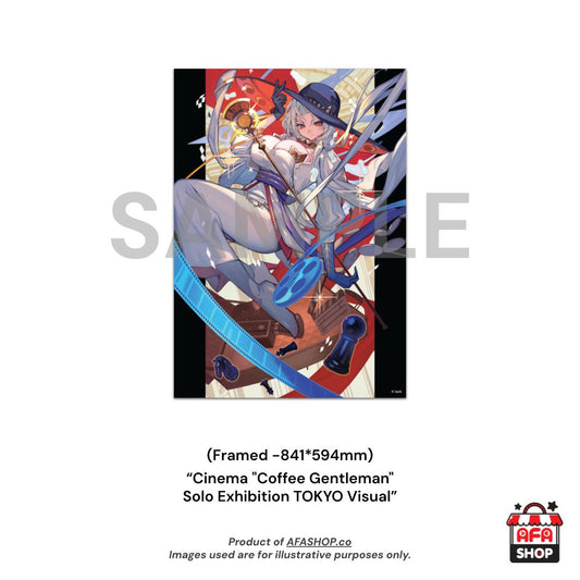 A1 Canvas Framed Print - Cinema "Coffee Gentleman" Solo Exhibition TOKYO Visual (Art by lack)
