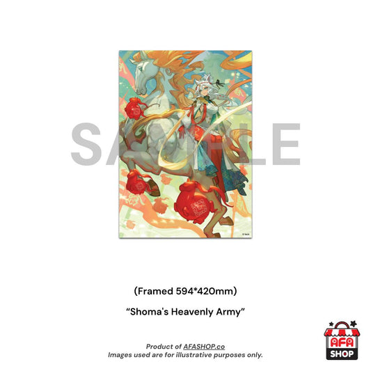 A2 Canvas Framed Print - Shoma's Heavenly Army (Art by lack)
