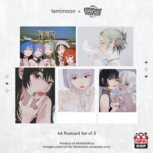 A6 Postcard Set of 5 (Art by tamimoon)