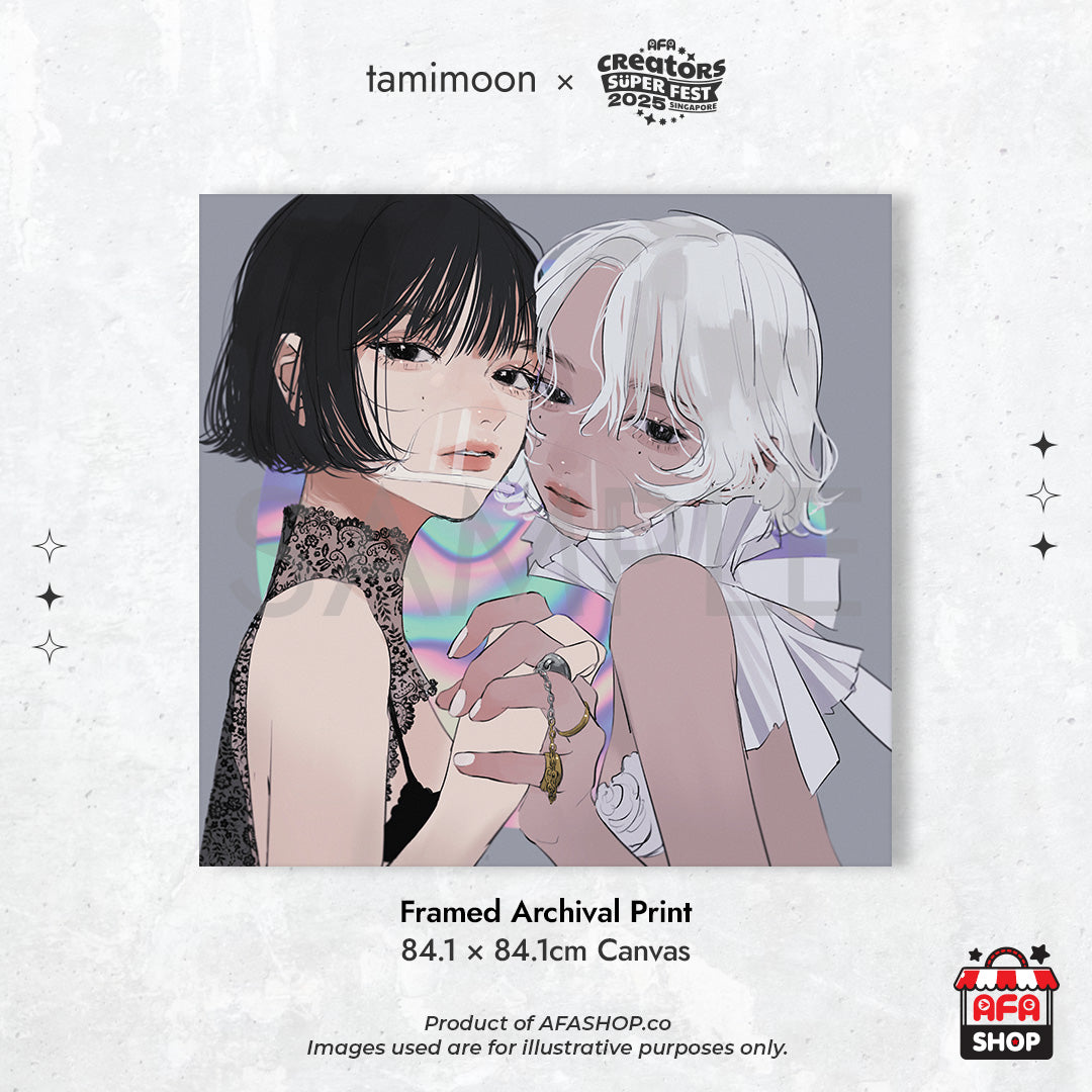 84.1 x 84.1 cm Framed Archival Print (Art by tamimoon)