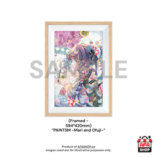 A2 Framed Print - "PAINTISM-Mari and Ofuji-" Reproduction Artwork (Art by Yukoring)
