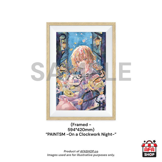 A2 Framed Print - "PAINTISM -On a Clockwork Night-" Reproduction Artwork (Art by Yukoring)