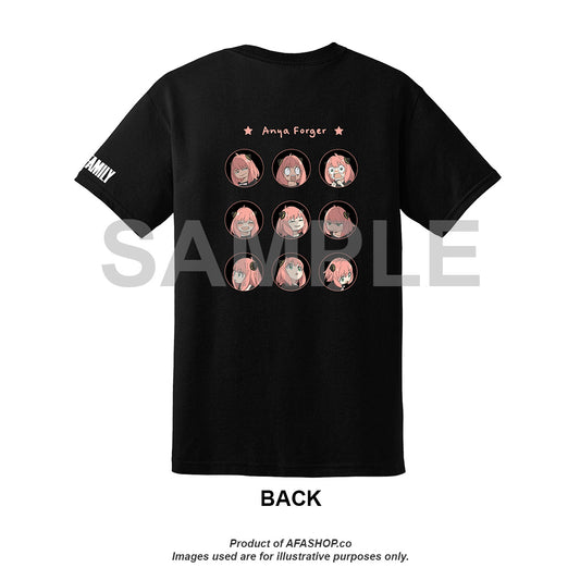 Spy X Family Anya Forger & Peanut Black T-Shirt - 1. 2. Small (S)