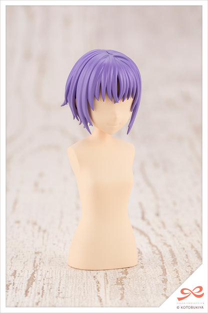 (JK013) AFTER SCHOOL SHORT WIG TYPE A ORANGE & PURPLE