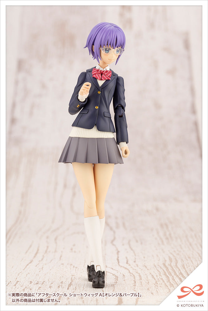 (JK013) AFTER SCHOOL SHORT WIG TYPE A ORANGE & PURPLE