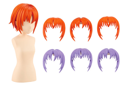 (JK013) AFTER SCHOOL SHORT WIG TYPE A ORANGE & PURPLE