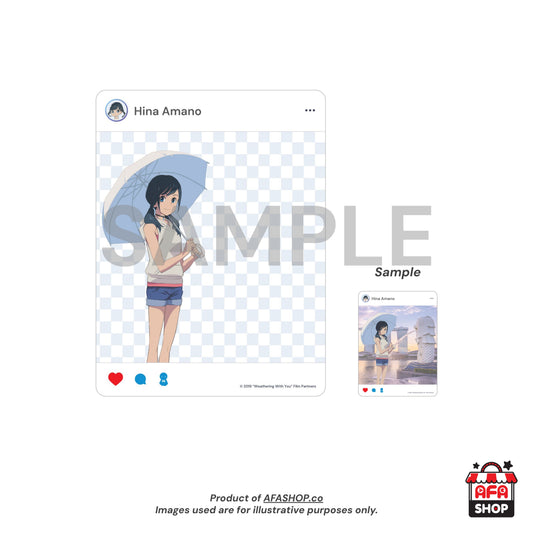 Weathering With You Insta Style Acrylic Card (Hina Amano)