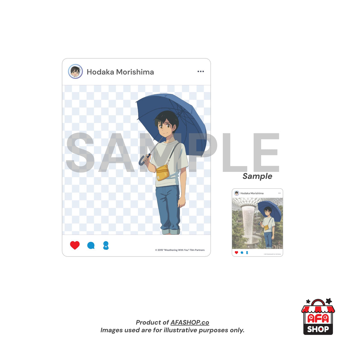 Weathering With You Insta Style Acrylic Card (Hodaka Morishima)