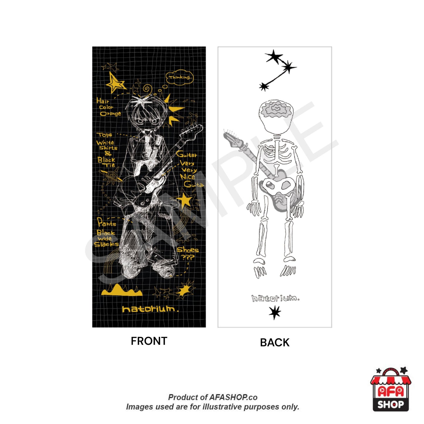Black "March" Face Towel