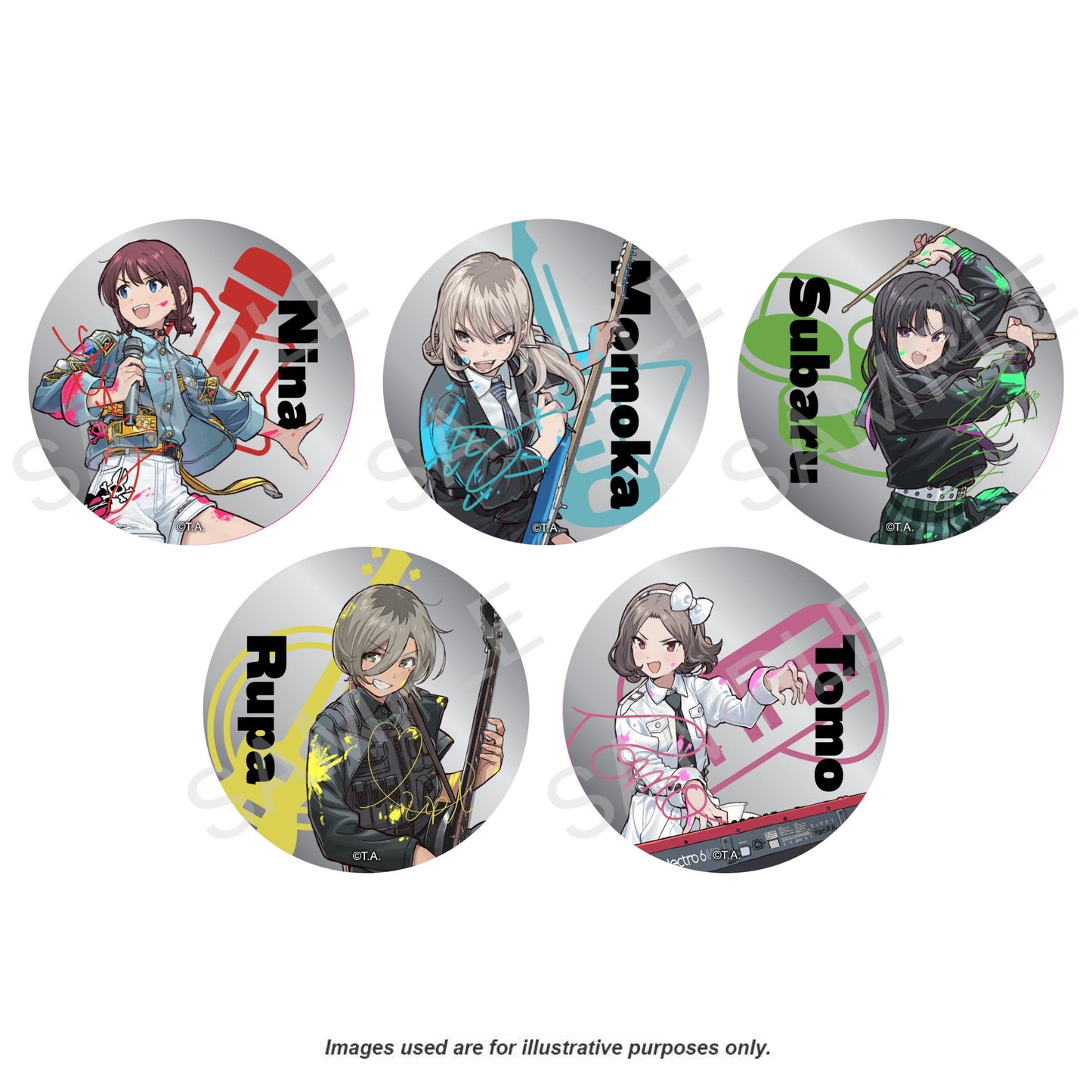 TOGENASHI TOGEARI "Rinne no Kotawari" Random Metallic Pin Badges (10 Types)